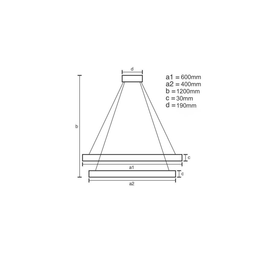 Dimmbarer LED-Kronleuchter LED/65W/230V 3000-6500K d 60 cm + Fernbedienung