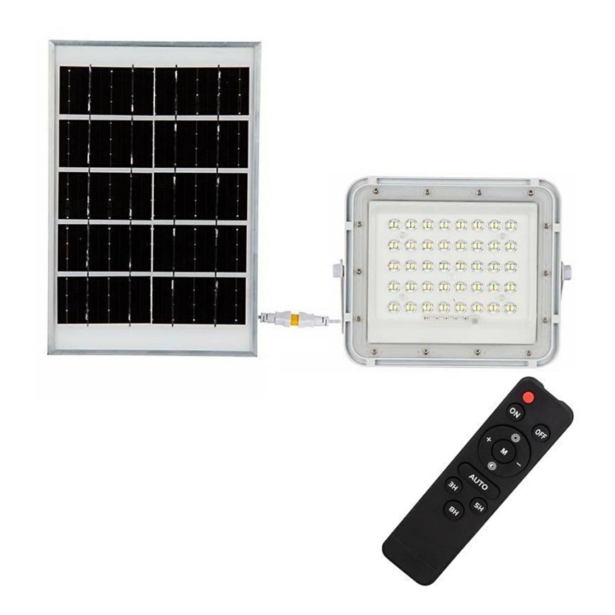 Dimmbarer LED-Solarstrahler für den Außenbereich LED/6W/3,2V IP65 6400K 5000 mAh weiß + Fernbedienung