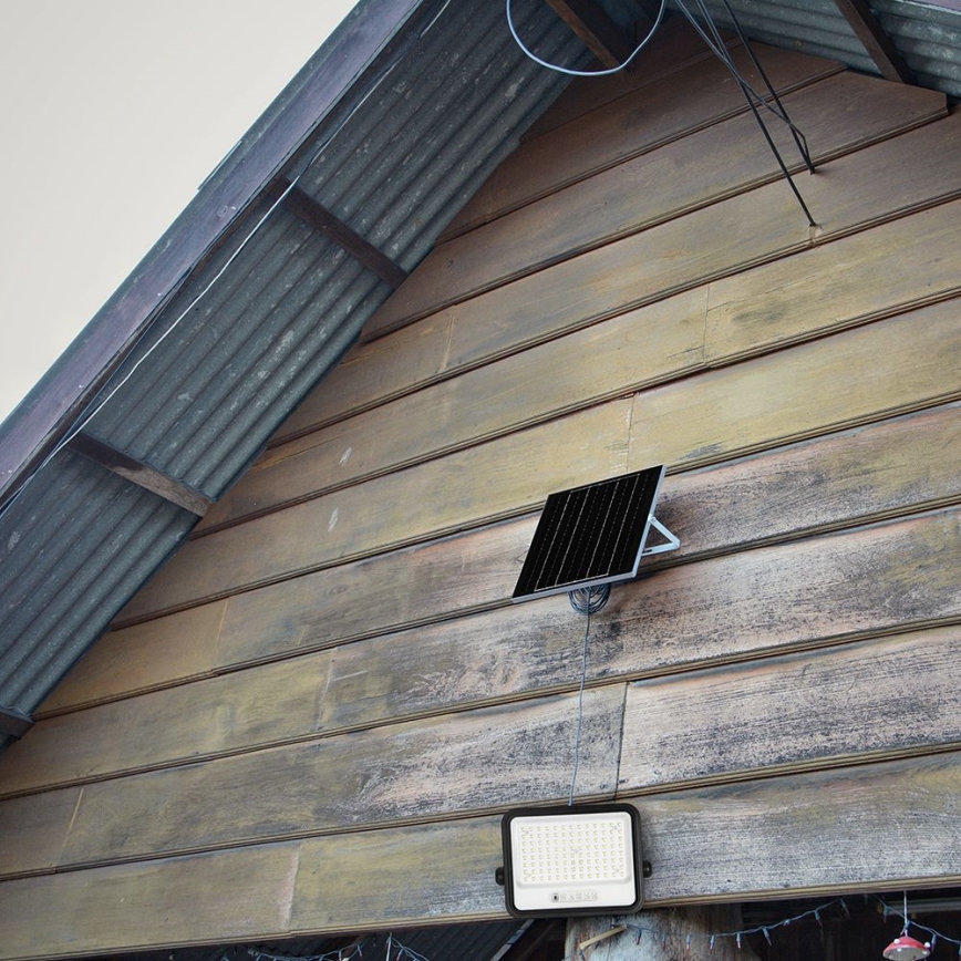 Dimmbarer Solar-LED-Strahler LED/200W/3,2V 2000-8000K IP65 10000 mAh schwarz + Fernbedienung