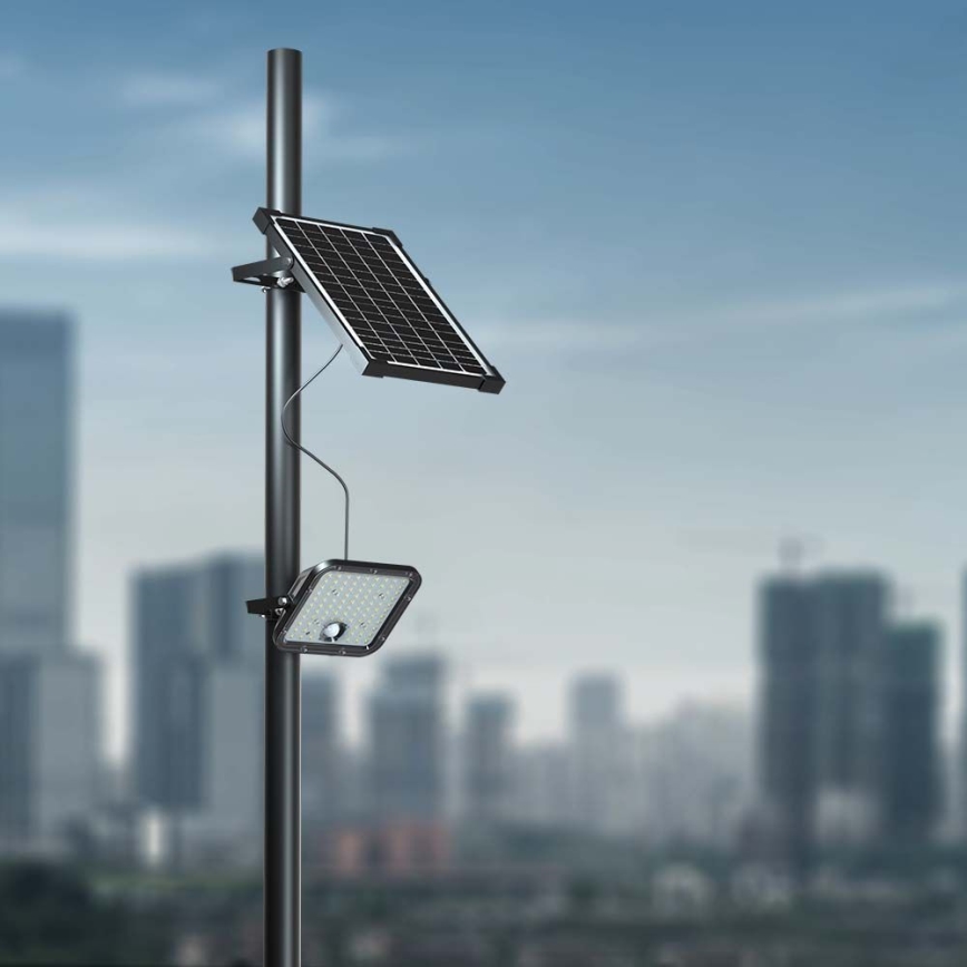 Dimmbarer LED-Solarstrahler mit Sensor LED/10W/3,7V 4000/6000K IP65 3600 mAh + Fernbedienung