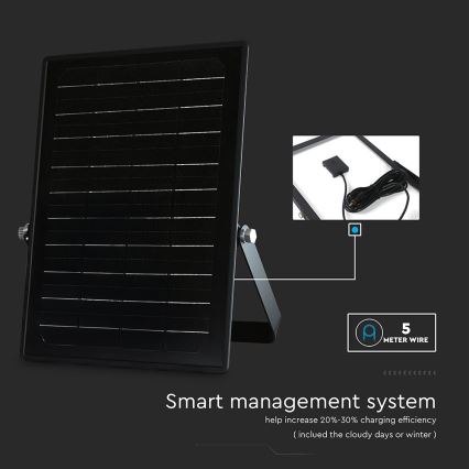 Dimmbarer LED-Solarstrahler mit Sensor LED/10W/3,7V 4000/6000K IP65 3600 mAh + Fernbedienung