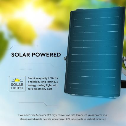 Dimmbarer LED-Solarstrahler mit Sensor LED/10W/3,7V 4000/6000K IP65 3600 mAh + Fernbedienung