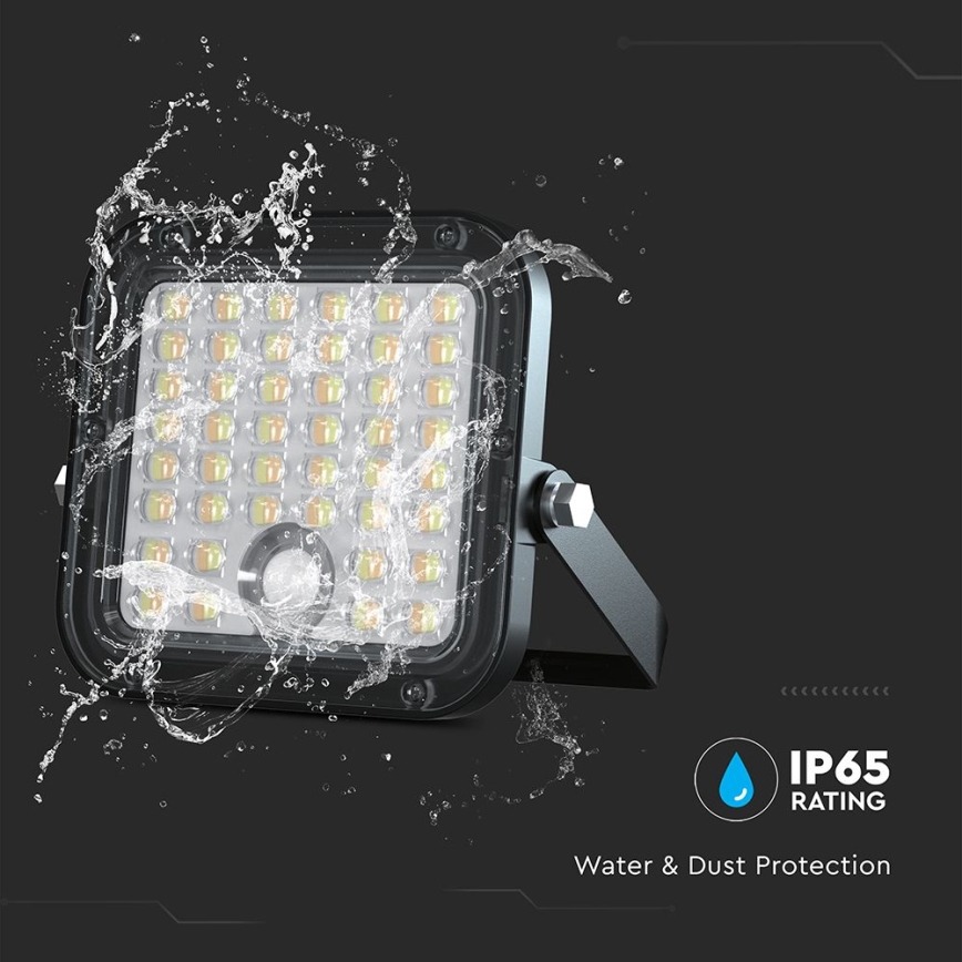 Dimmbarer LED-Solarstrahler mit Sensor LED/10W/3,7V 4000/6000K IP65 3600 mAh + Fernbedienung