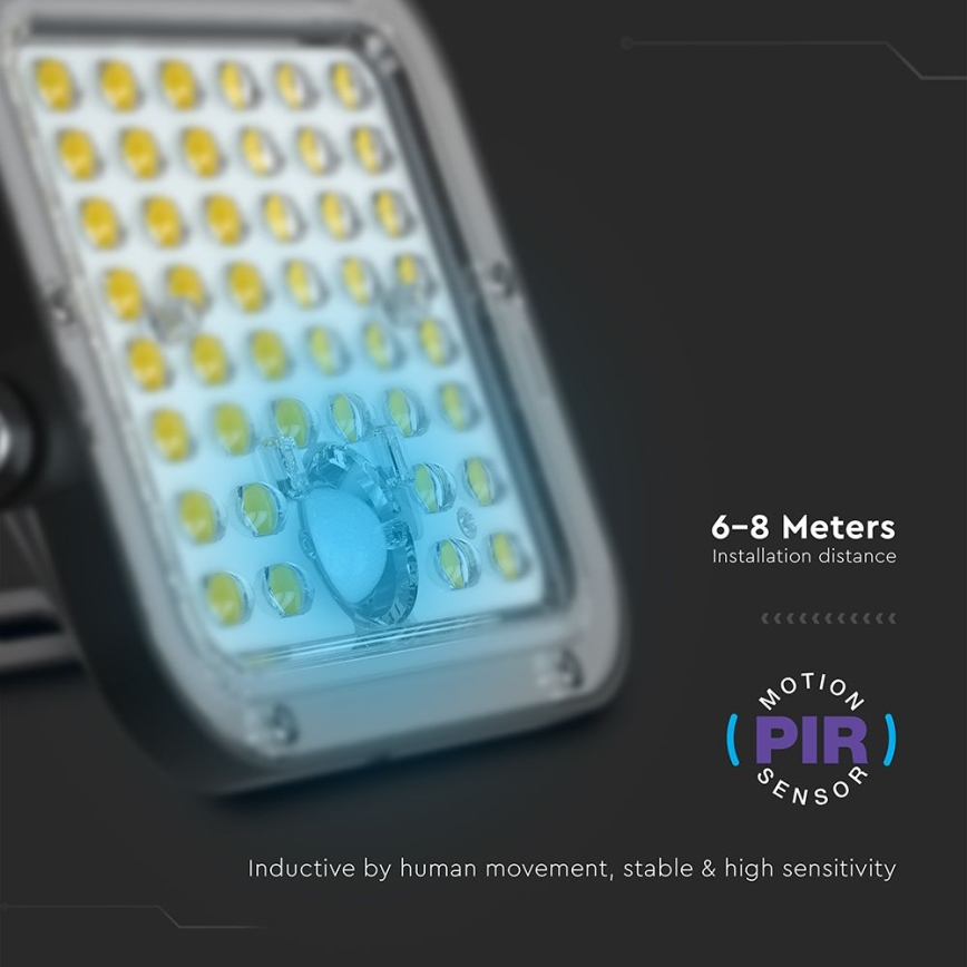 Dimmbarer LED-Solarstrahler mit Sensor LED/10W/3,7V 4000/6000K IP65 3600 mAh + Fernbedienung