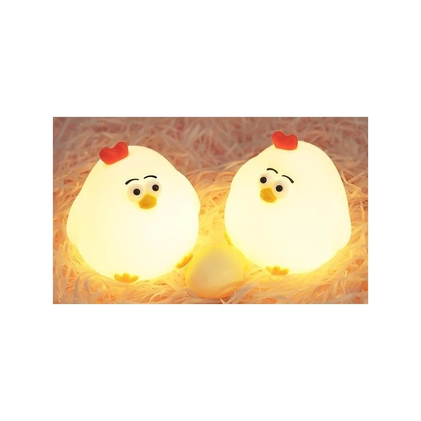 Dimmbares aufladbares LED-Nachtlicht für Kinder LED/1W/5V 3000K 800 mAh Huhn