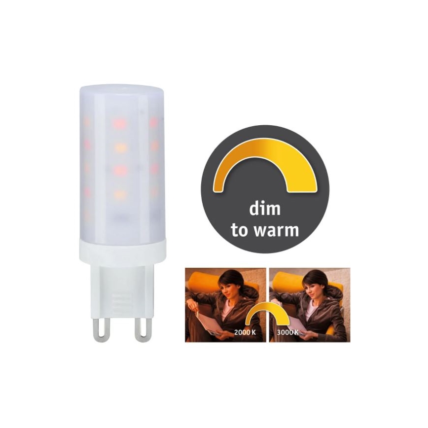 Dimmbares LED-Leuchtmittel G9/4W/230V 2000-3000K - Paulmann 28819