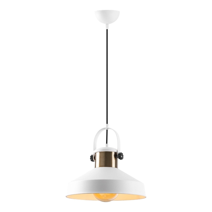 DODO Hängeleuchte mit Seilaufhängung, 1x E27/40W/230V, weiß/bronze