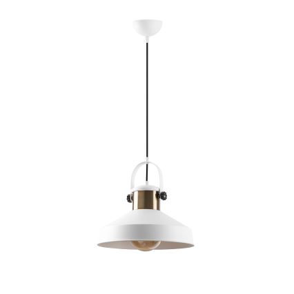 DODO Hängeleuchte mit Seilaufhängung, 1x E27/40W/230V, weiß/bronze