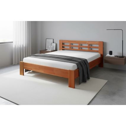 Doppelbett aus Massivholz ANGELA 180x200 cm helles Nuss