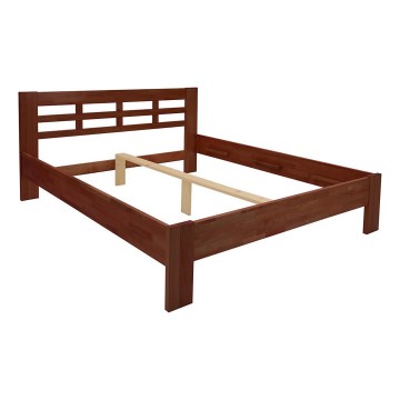 Doppelbett aus Massivholz ANGELA 180x200 cm Walnuss dunkel