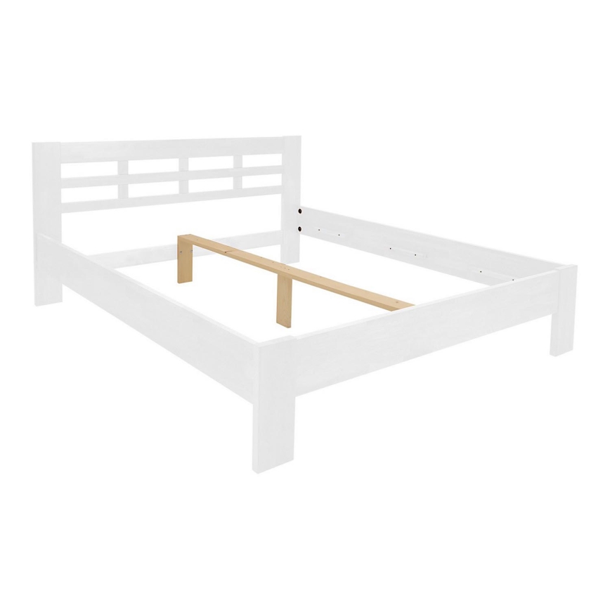 Doppelbett aus Massivholz ANGELA 180x200 cm weiß