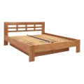 Doppelbett aus Massivholz mit Stauraum ANGELA 180x200 cm Pflaume