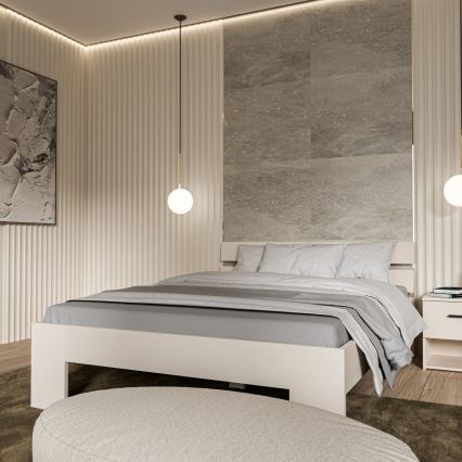 Doppelbett PIROA 160x200 cm beige