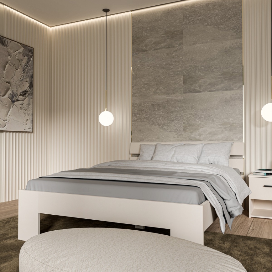 Doppelbett PIROA 160x200 cm beige