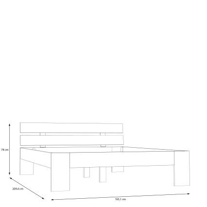 Doppelbett PIROA 160x200 cm beige