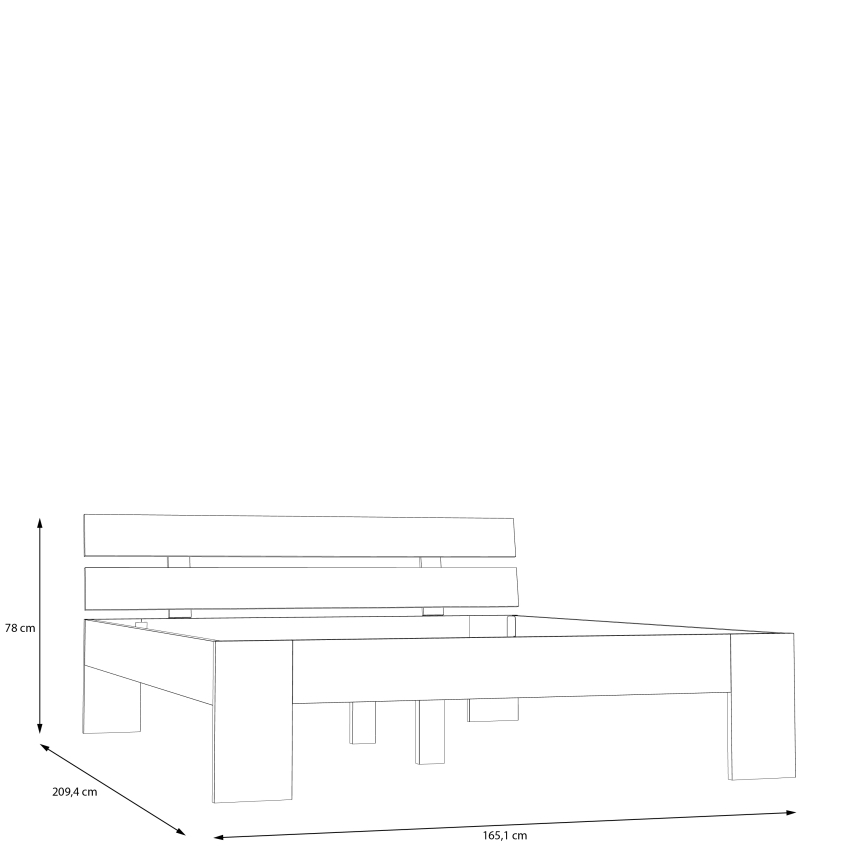 Doppelbett PIROA 160x200 cm beige