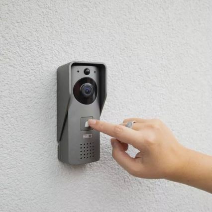 Drathlose Video-Türklingel mit Bewegungssensor GoSmart 12V/3xAA IP44 Wi-Fi Tuya