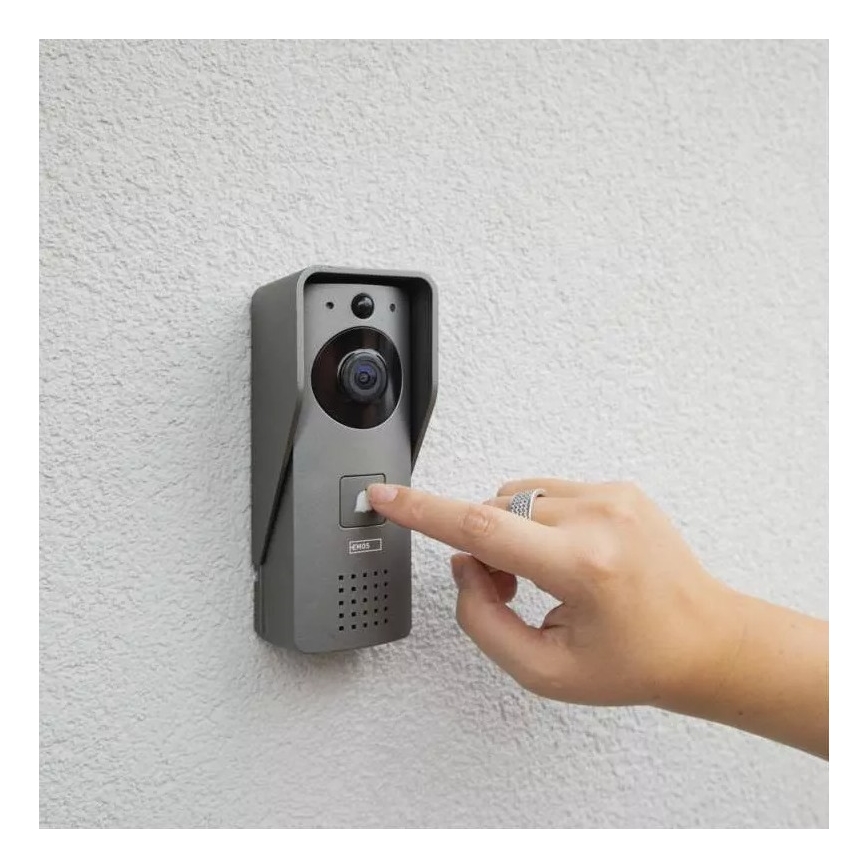 Drathlose Video-Türklingel mit Bewegungssensor GoSmart 12V/3xAA IP44 Wi-Fi Tuya