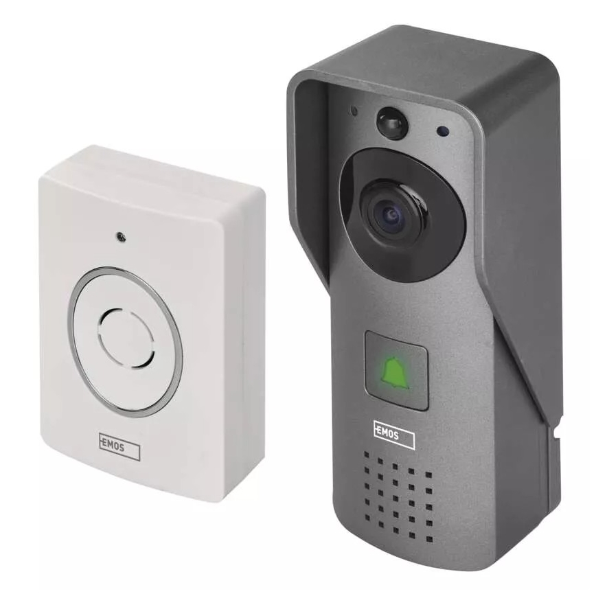 Drathlose Video-Türklingel mit Bewegungssensor GoSmart 12V/3xAA IP44 Wi-Fi Tuya