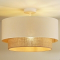 Duolla - Aufbauleuchte BOHO 1xE27/15W/230V d 45 cm cremefarben/braun