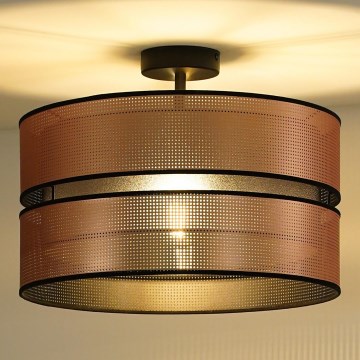 Duolla - Aufbauleuchte COPPER SHINY 1xE27/15W/230V d 40 cm kupfern/schwarz