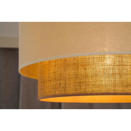 Duolla - Deckenleuchte BOHO 1xE27/15W/230V Ø 45 cm beige/braun