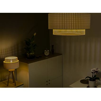 Duolla - Deckenleuchte BOHO 1xE27/15W/230V Ø 45 cm creme/Rattan