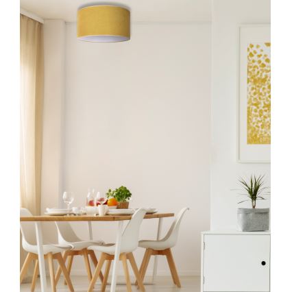Duolla - Deckenleuchte BRISTOL 1xE27/15W/230V Ø 45 cm gelb/weiß