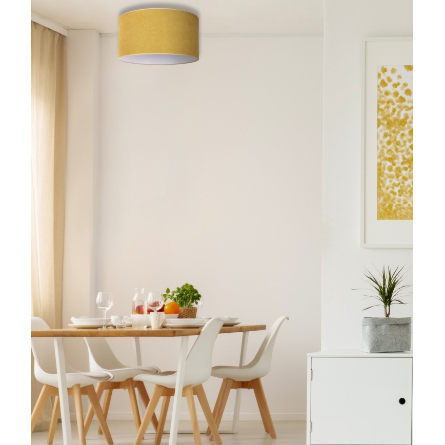 Duolla - Deckenleuchte BRISTOL 1xE27/15W/230V Ø 45 cm gelb/weiß