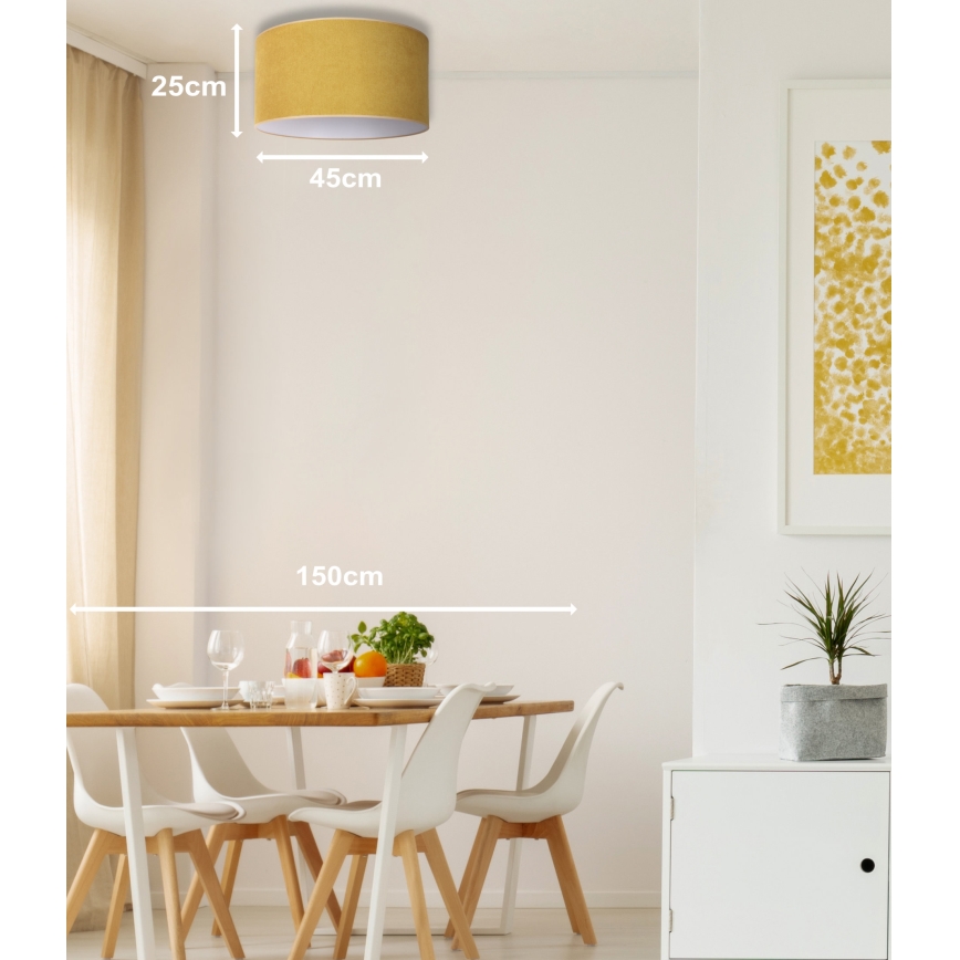 Duolla - Deckenleuchte BRISTOL 1xE27/15W/230V Ø 45 cm gelb/weiß