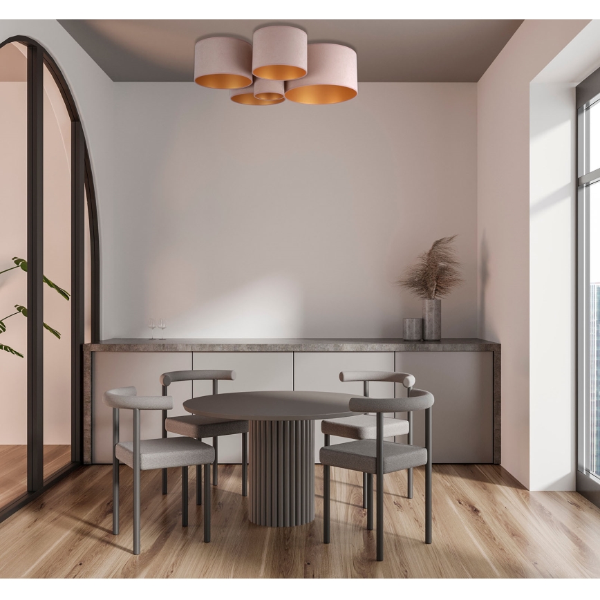 Duolla - Deckenleuchte ROLLER PENTO 5xE27/60W/230V braun