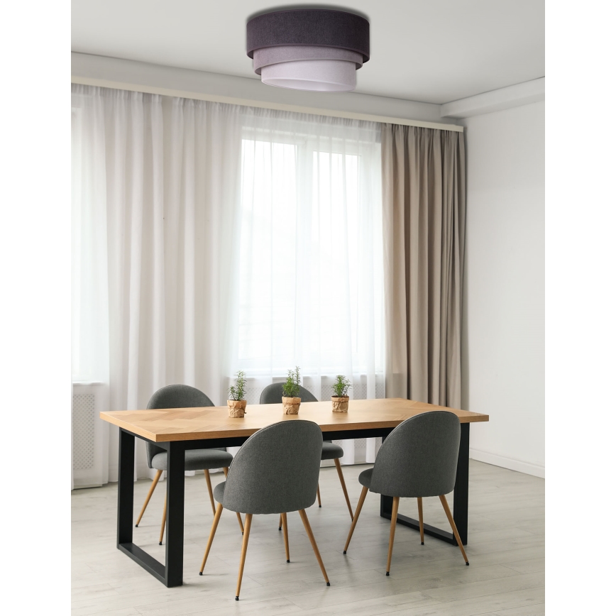 Duolla - Deckenleuchte TRIO 1xE27/15W/230V Ø 45 cm Anthrazit/Grau/Weiß