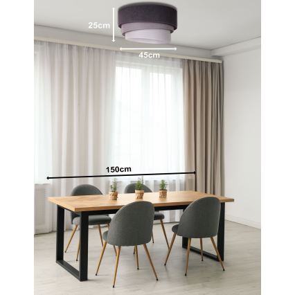Duolla - Deckenleuchte TRIO 1xE27/15W/230V Ø 45 cm Anthrazit/Grau/Weiß