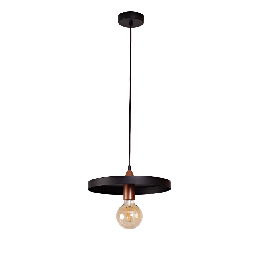 Duolla - Hängeleuchte an Kabel IRONLINE 1xE27/15W/230V Ø 30 cm schwarz/kupferfarben