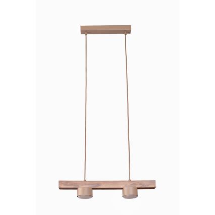 Duolla - Hängeleuchte an Kabel IRONLINE 2xGX53/3W/230V Kiefer Eiche/beige