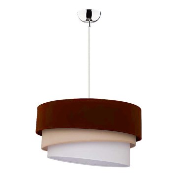 Duolla - Hängeleuchte an Kabel TRIO 1xE27/40W/230V Ø 45 cm braun/beige/weiß