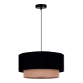 Duolla - Hängeleuchte BOHO 1xE27/15W/230V d 45 cm schwarz/braun