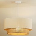 Duolla - Hängeleuchte BOHO 1xE27/40W/230V d 45 cm cremefarben/braun