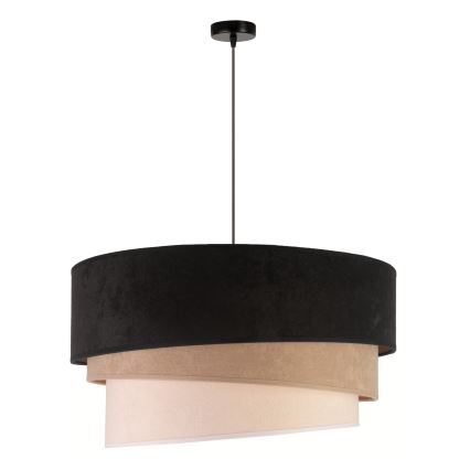 Duolla - Hängeleuchte DEVON 1xE27/40W/230V d 45 cm schwarz/beige