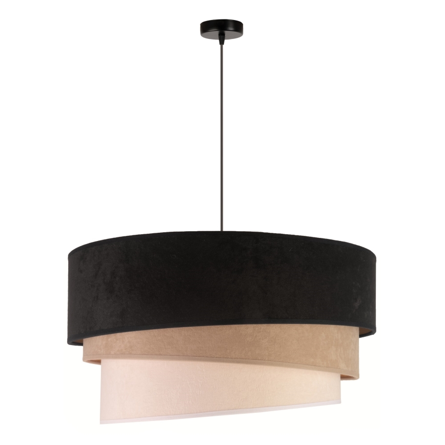 Duolla - Hängeleuchte DEVON 1xE27/40W/230V d 45 cm schwarz/beige