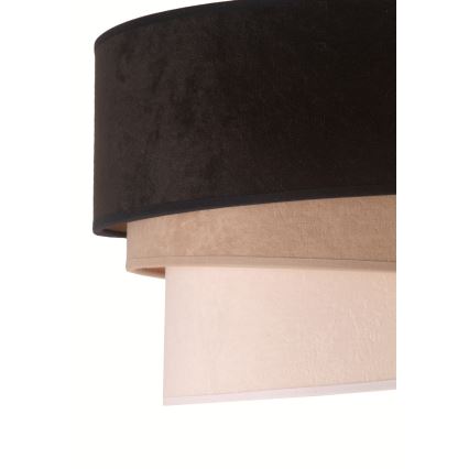 Duolla - Hängeleuchte DEVON 1xE27/40W/230V d 45 cm schwarz/beige