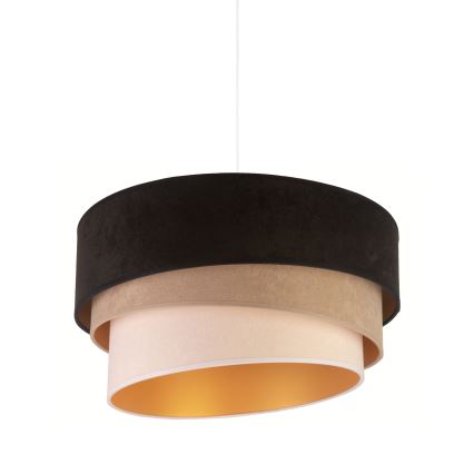 Duolla - Hängeleuchte DEVON 1xE27/40W/230V d 45 cm schwarz/beige