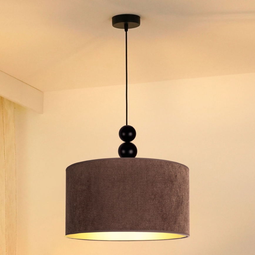 Duolla - Hängeleuchte LYON 1xE27/15W/230V d 40 cm braun