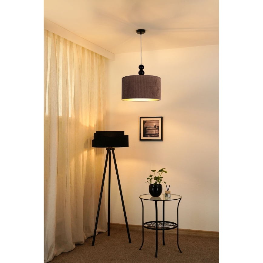 Duolla - Hängeleuchte LYON 1xE27/15W/230V d 40 cm braun