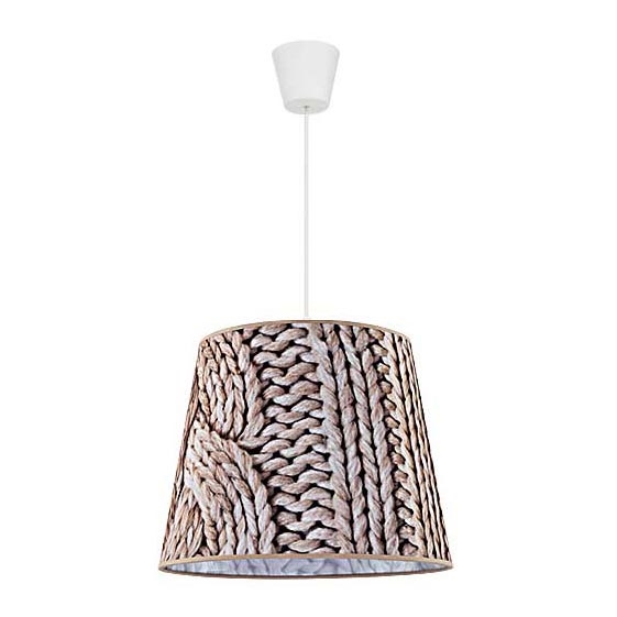 Duolla - Hängeleuchte POP 1xE27/40W/230V Wolle d 38 cm braun