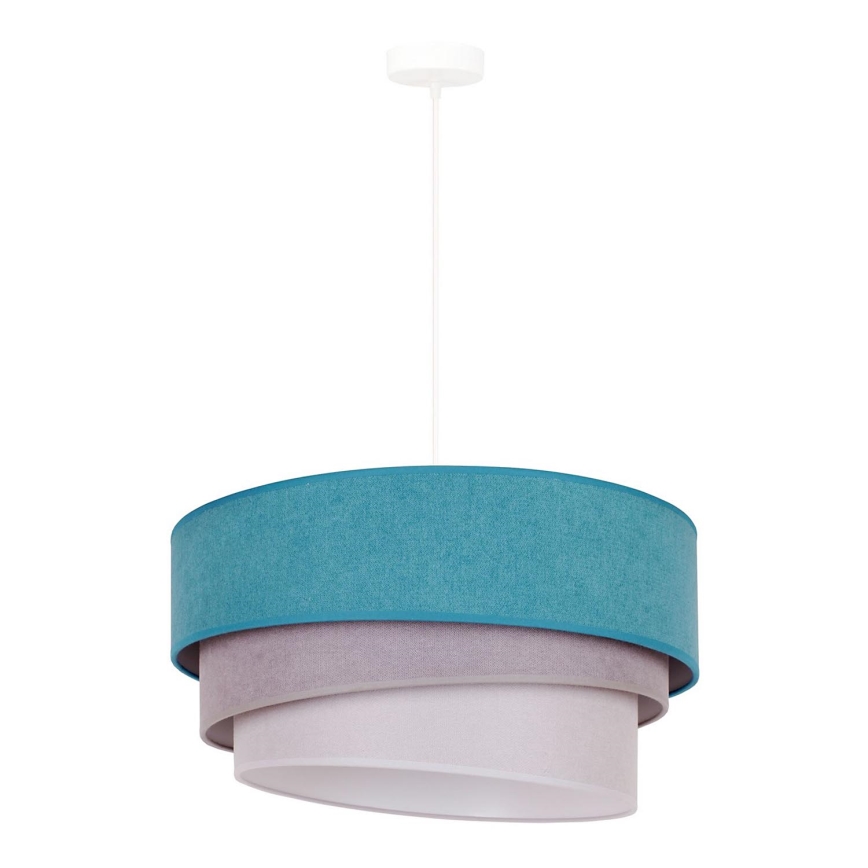 Duolla - Hängeleuchte TRIO 1xE27/15W/230V d 45 cm türkisfarben/grau/weiß