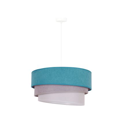 Duolla - Hängeleuchte TRIO 1xE27/15W/230V d 45 cm türkisfarben/grau/weiß