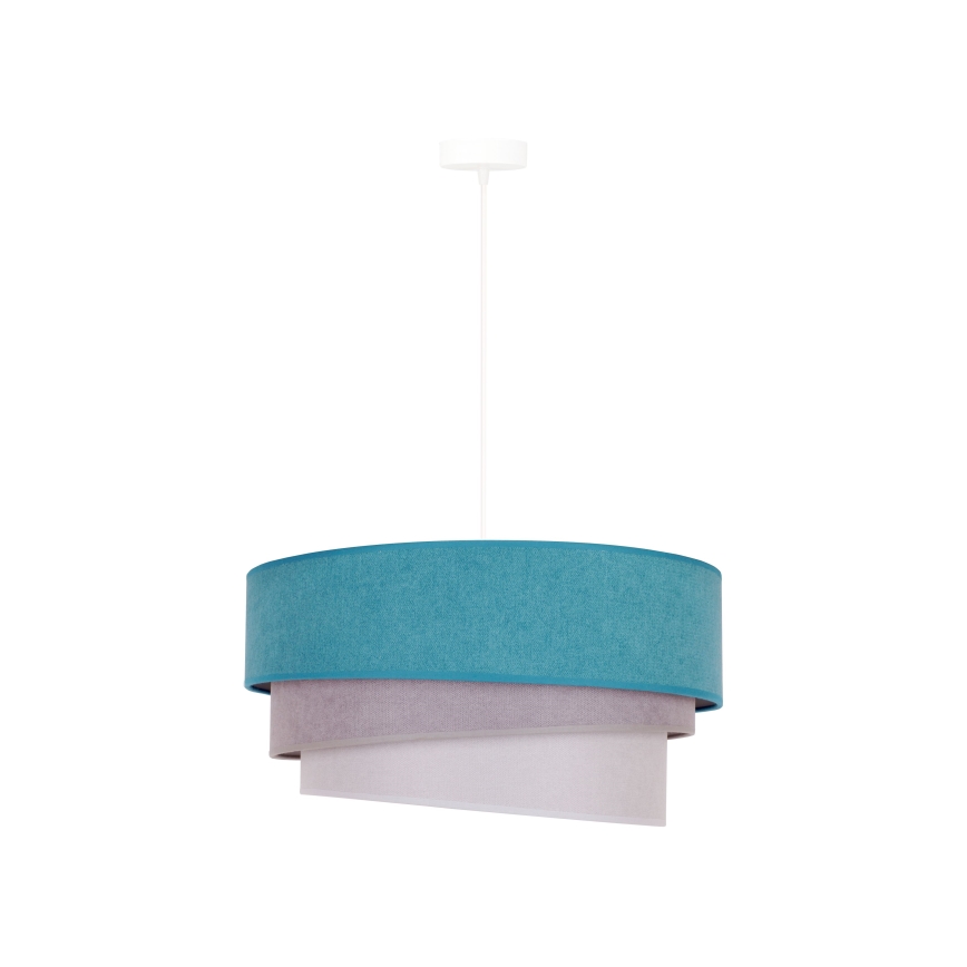 Duolla - Hängeleuchte TRIO 1xE27/15W/230V d 45 cm türkisfarben/grau/weiß