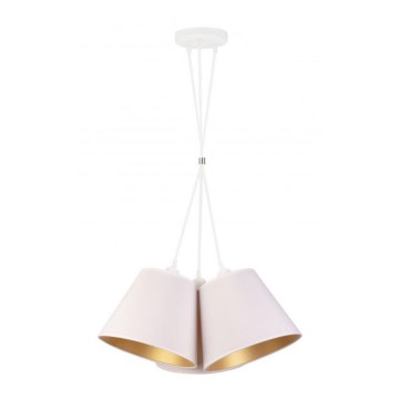 Duolla - Hängeleuchte TWIGGY 3xE27/40W/230V d 60 cm weiß