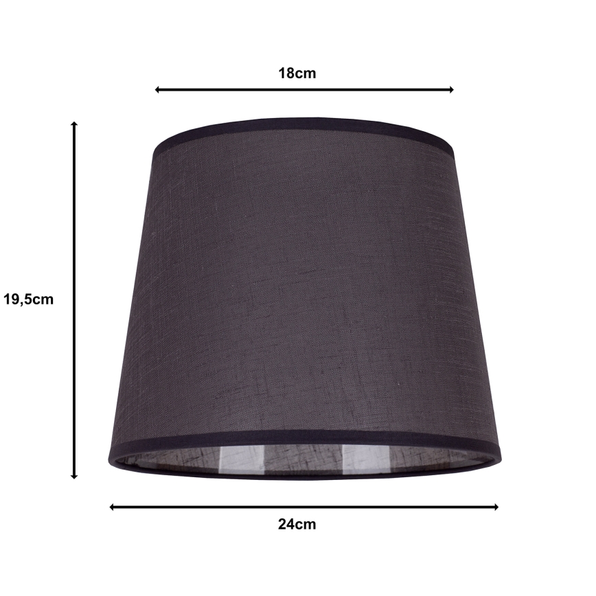 Duolla - Lampenschirm für Tischlampe CLASSIC M E27 Ø 24 cm Anthrazit
